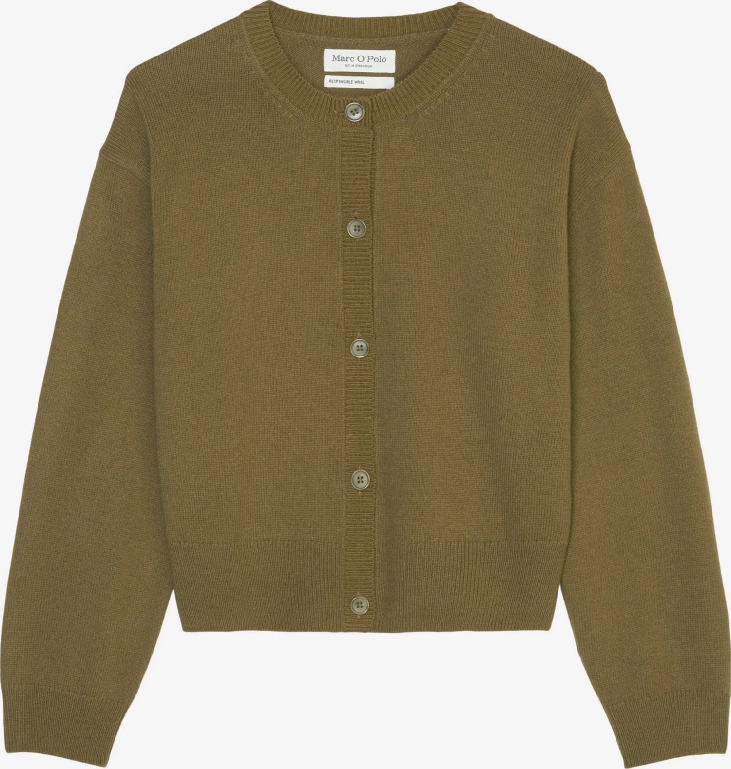 Marc O'Polo Vesten Gebreid Vest Dames Groen 3 Marc O'Polo Vesten Gebreid Vest Dames Groen