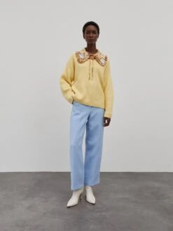EDITED Basic Truien Trui Kaliyah Dames Geel -Winterkledingwinkel Voor Dames 45ba67452d6716bf79e077cf0a4cddbe