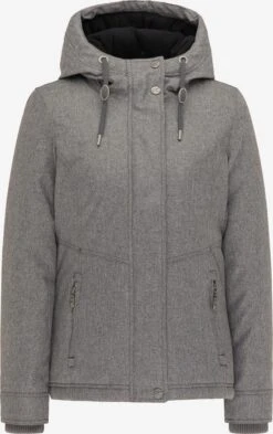 DreiMaster Vintage Winterjassen Winterjas Dames Rookgrijs