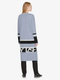 Heine Lange Vesten Gebreide Mantel Dames Smoky Blue -Winterkledingwinkel Voor Dames 48b39d1923e42e53f3e34a091add75c9