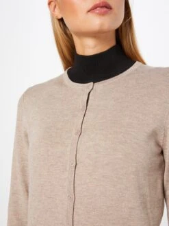 Saint Tropez Vesten Gebreid Vest Mila Dames Taupe -Winterkledingwinkel Voor Dames 49d93f7a8d20977344d78166d740f0f4