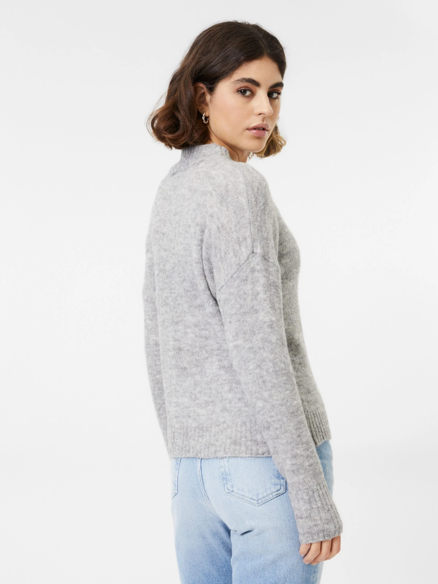 ICHI Fijngebreide Truien Trui Dames Grijs Gemêleerd 6 ICHI Fijngebreide Truien Trui Dames Grijs Gemêleerd - Afbeelding 4