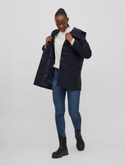 Duffelcoats Tussenmantel Mamrie Dames Donkerblauw -Winterkledingwinkel Voor Dames 4d43a020f519bc27f221d73b2d98bed4