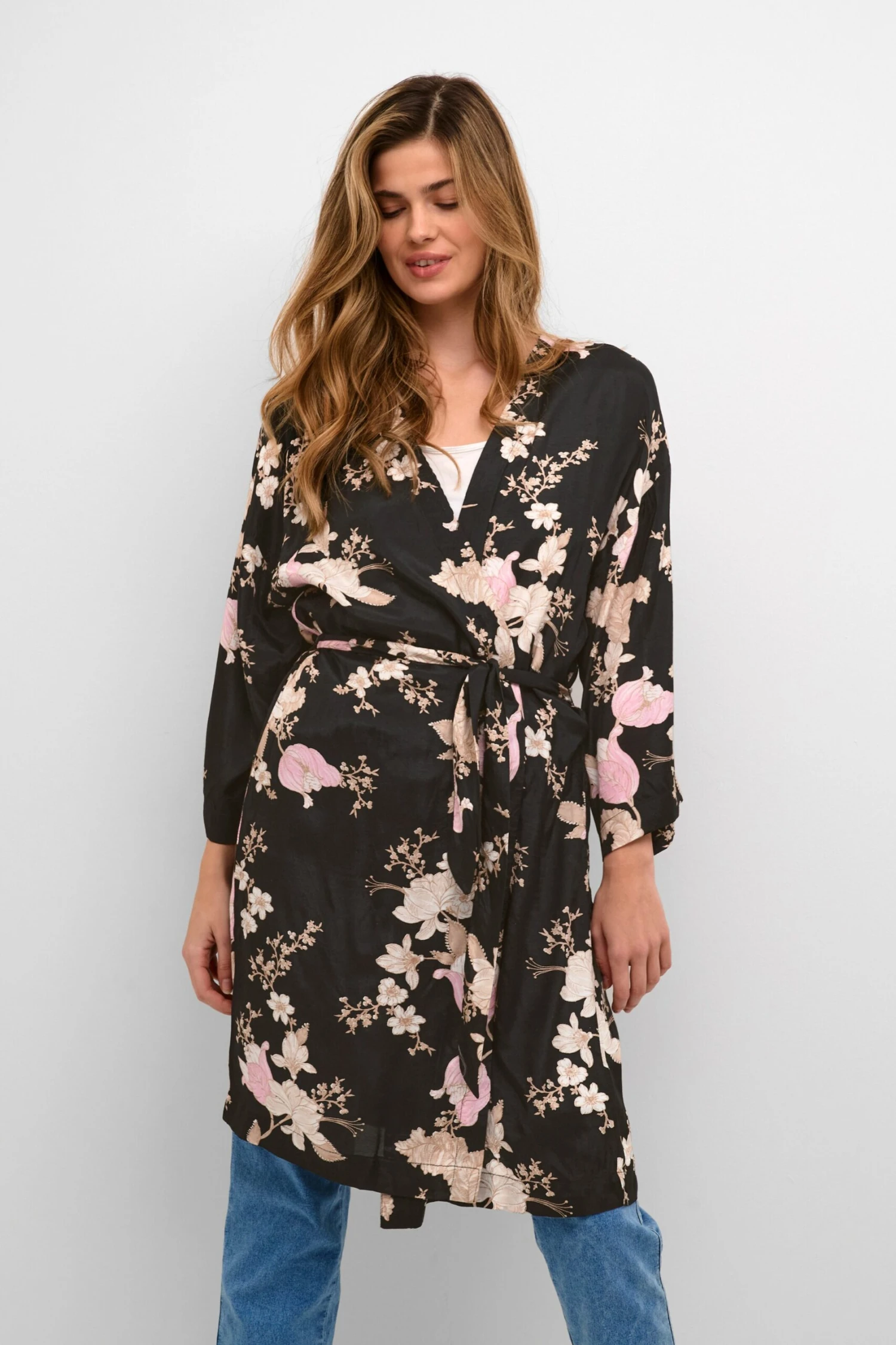 Kaffe Ponchos & Kimonos Kimono Jilli Dames Zwart 4 Kaffe Ponchos & Kimonos Kimono Jilli Dames Zwart - Afbeelding 2