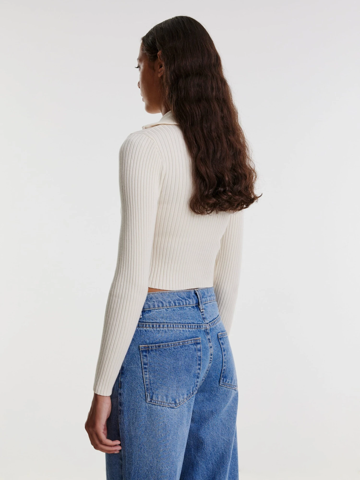 EDITED Coltruien Trui Fritzi Dames Beige / Wit 6 EDITED Coltruien Trui Fritzi Dames Beige / Wit - Afbeelding 4