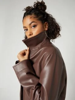 Leren Jassen Tussenjas PAOLA Dames Donkerbruin -Winterkledingwinkel Voor Dames 541cc6ac6f5eb50a440df65de8cf2491