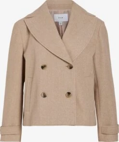 Vila Korte Mantels Tussenmantel LAILA Dames Beige Gemêleerd