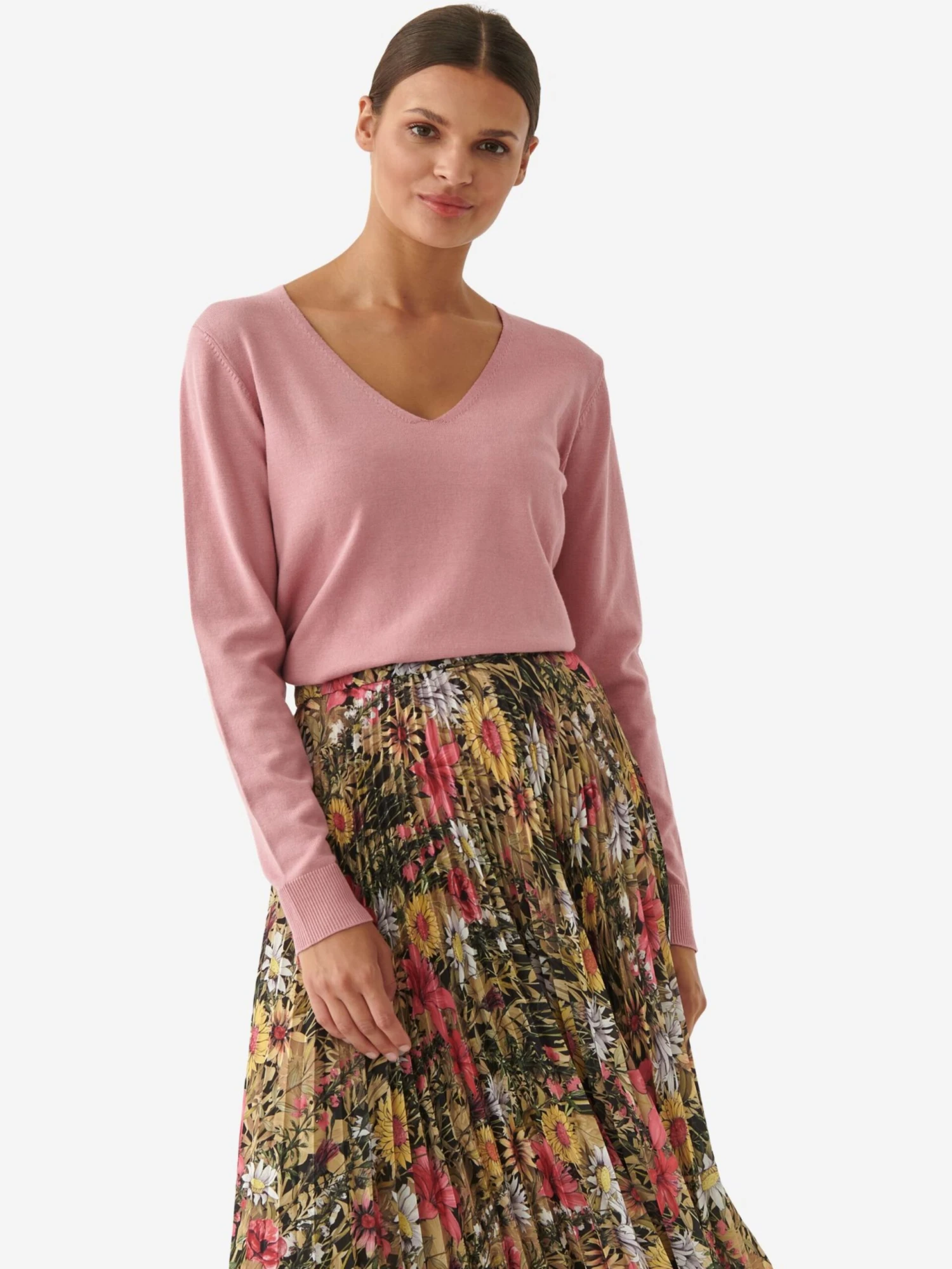 Basic Truien Trui Tessa Dames Rosa 4 Basic Truien Trui Tessa Dames Rosa - Afbeelding 2