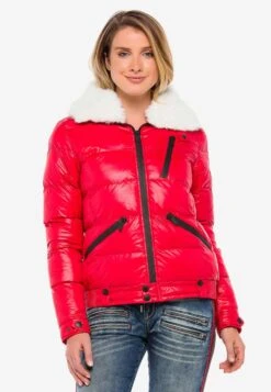 Cipo & Baxx Gewatteerde Jassen Winterjas Spark Dames Rood -Winterkledingwinkel Voor Dames 56f3e7904fdea93b1ca8455f1aebcfcc