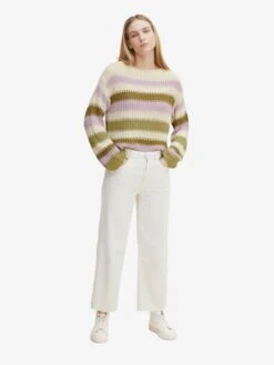Tom Tailor Fijngebreide Truien Trui Dames Crème / Olijfgroen 11 Tom Tailor Fijngebreide Truien Trui Dames Crème / Olijfgroen -Winterkledingwinkel Voor Dames 5714f621a1e2a5c88705315d2884f93a