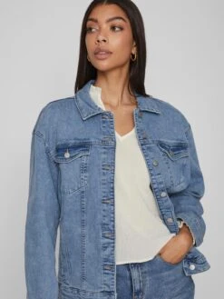 Vila Spijkerjasjes Tussenjas Fri Dames Blauw -Winterkledingwinkel Voor Dames 5715e1f58cda3d22d7bb362b1d64ef5d