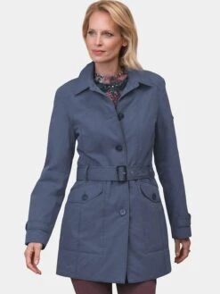 GOLDNER Trenchcoats Tussenmantel Dames Blauw -Winterkledingwinkel Voor Dames 5741e09485879d31acf58ffff8fa62ee