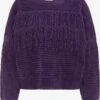 IZIA Fijngebreide Truien Trui Dames Donkerlila -Winterkledingwinkel Voor Dames 59f0a572314bdabb89584432eb38fdf5