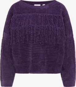 IZIA Fijngebreide Truien Trui Dames Donkerlila