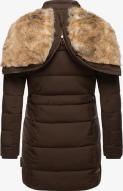 Marikoo Korte Mantels Wintermantel Dames Bruin -Winterkledingwinkel Voor Dames 5b32c2662f8a4997cba569d112c2a9de