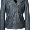 Maze Leren Jassen Tussenjas Dallas Dames Smoky Blue -Winterkledingwinkel Voor Dames 5cdd02d305afb92ecf77d5ae53edba38