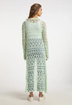 IZIA Lange Vesten Gebreide Mantel Dames Mintgroen -Winterkledingwinkel Voor Dames 5edbc8f47649862f80ea8000be952490