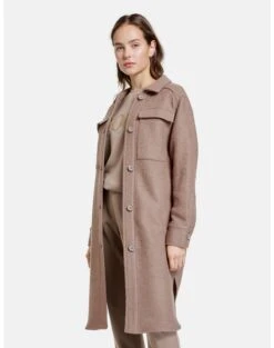 Taifun Wollen Mantels Tussenmantel Dames Taupe -Winterkledingwinkel Voor Dames 5f93c3a7d8a1af55cd7207183b8077a1