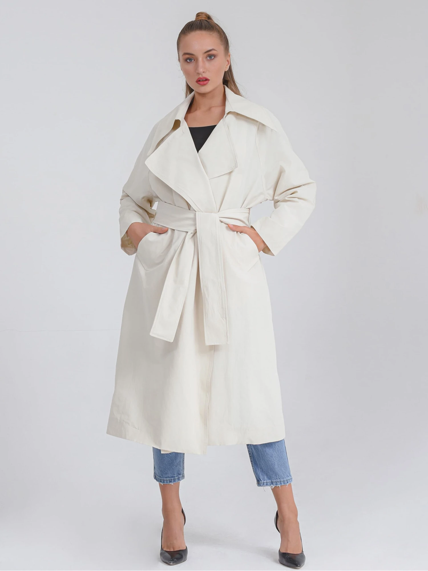 Trenchcoats Tussenmantel Ute Dames Beige 4 Trenchcoats Tussenmantel Ute Dames Beige - Afbeelding 2