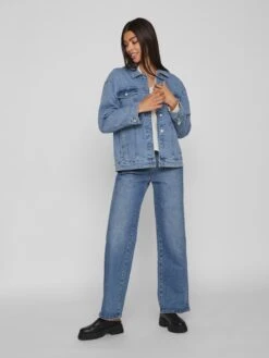 Vila Spijkerjasjes Tussenjas Fri Dames Blauw -Winterkledingwinkel Voor Dames 6192fe494c341fb2285ae8e582e011cc