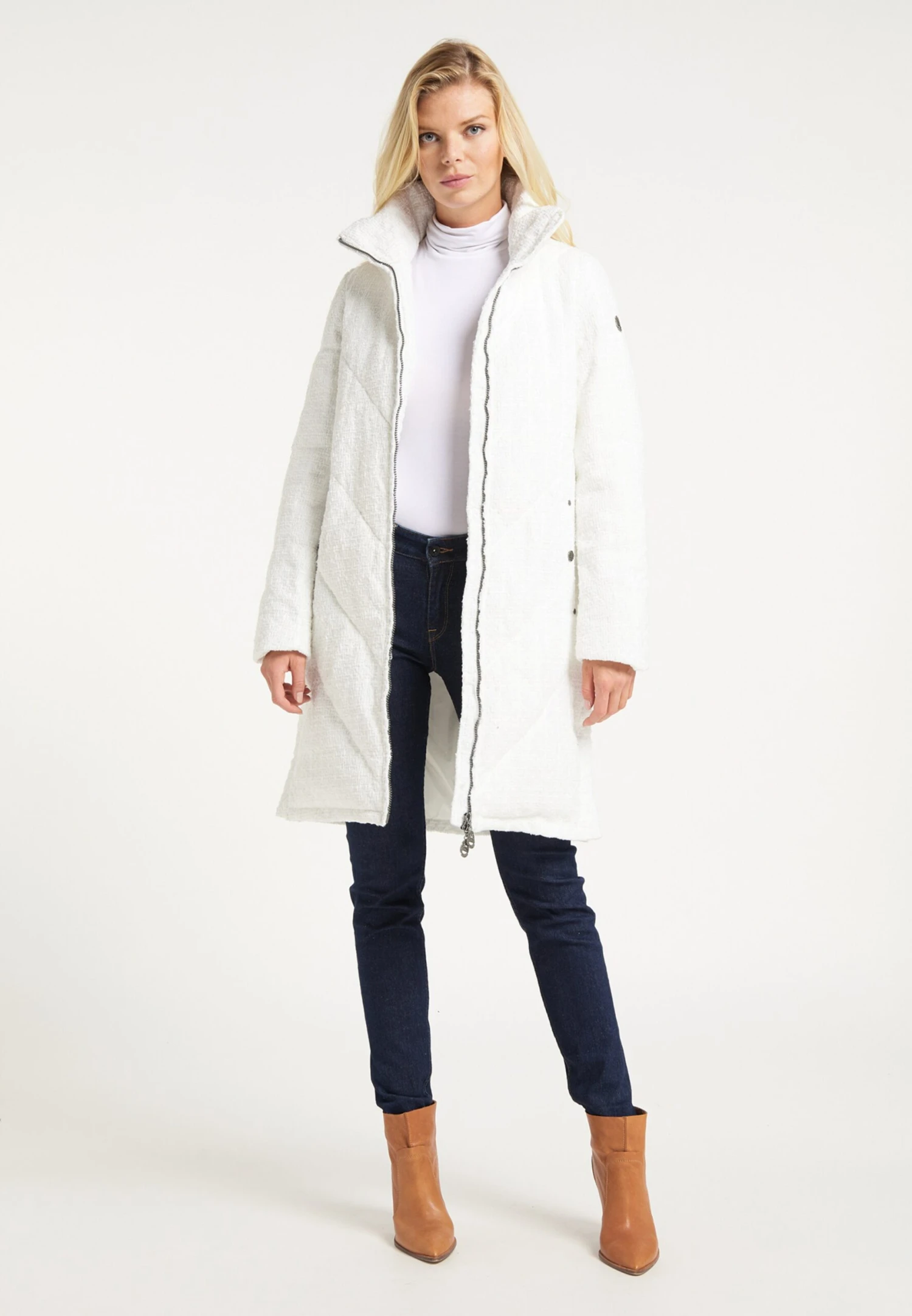 DreiMaster Vintage Tussenmantels Tussenmantel Dames Wit 6 DreiMaster Vintage Tussenmantels Tussenmantel Dames Wit - Afbeelding 4