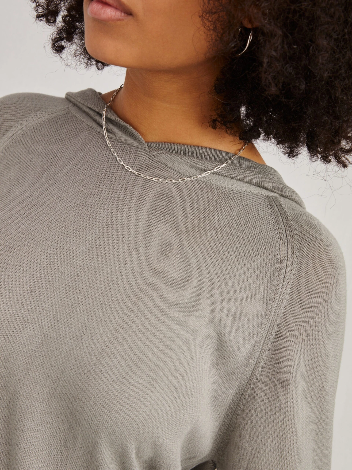 Hoodies Trui Rana Dames Donkergrijs 4 Hoodies Trui Rana Dames Donkergrijs - Afbeelding 2