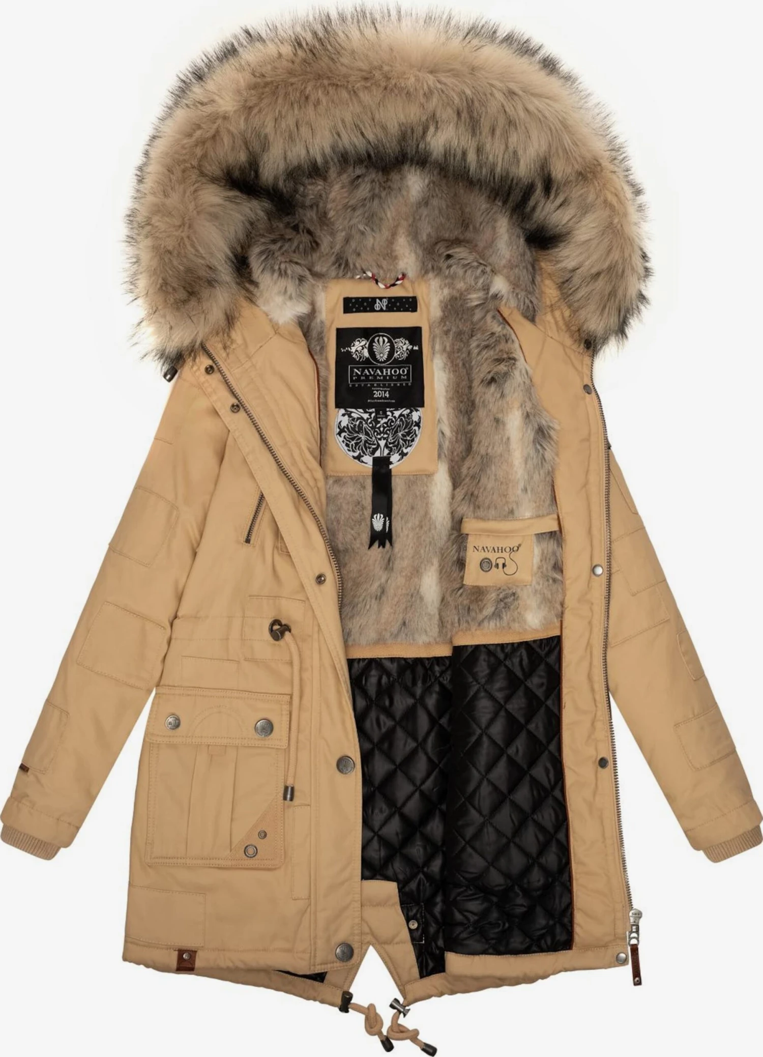 Navahoo Parkas Winterparka Honigfee Dames Lichtbeige 7 Navahoo Parkas Winterparka Honigfee Dames Lichtbeige - Afbeelding 5