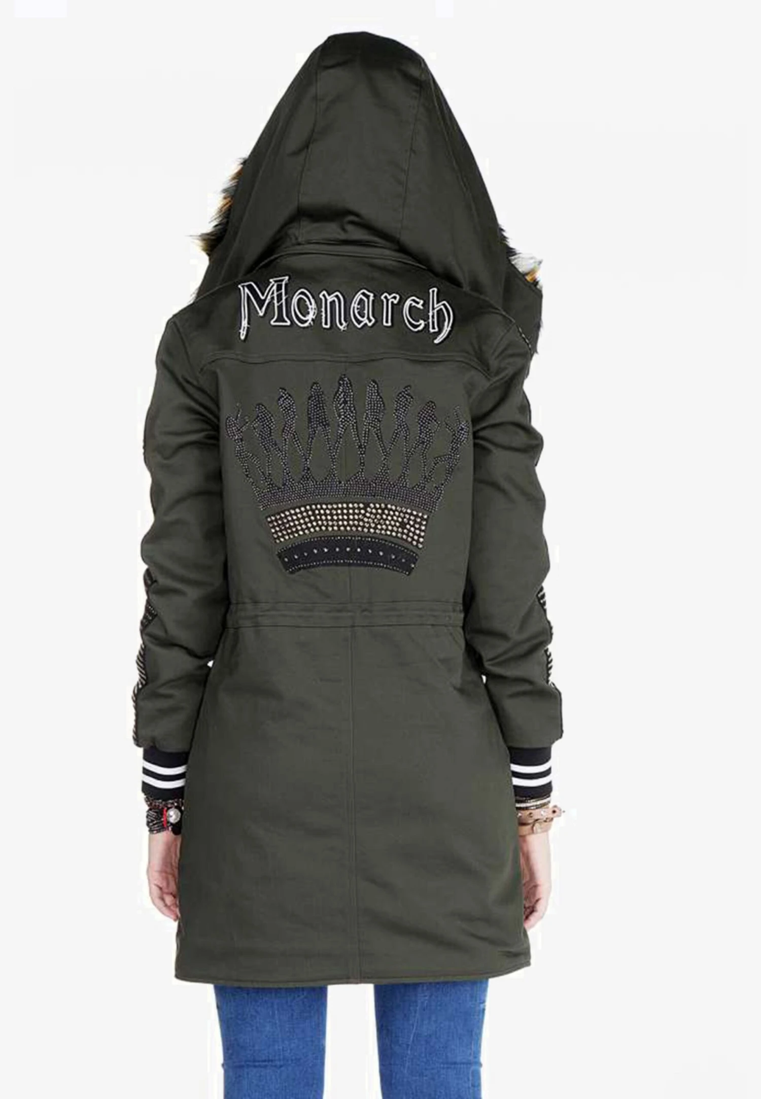 Cipo & Baxx Parkas Tussenparka Dames Kaki 8 Cipo & Baxx Parkas Tussenparka Dames Kaki - Afbeelding 6