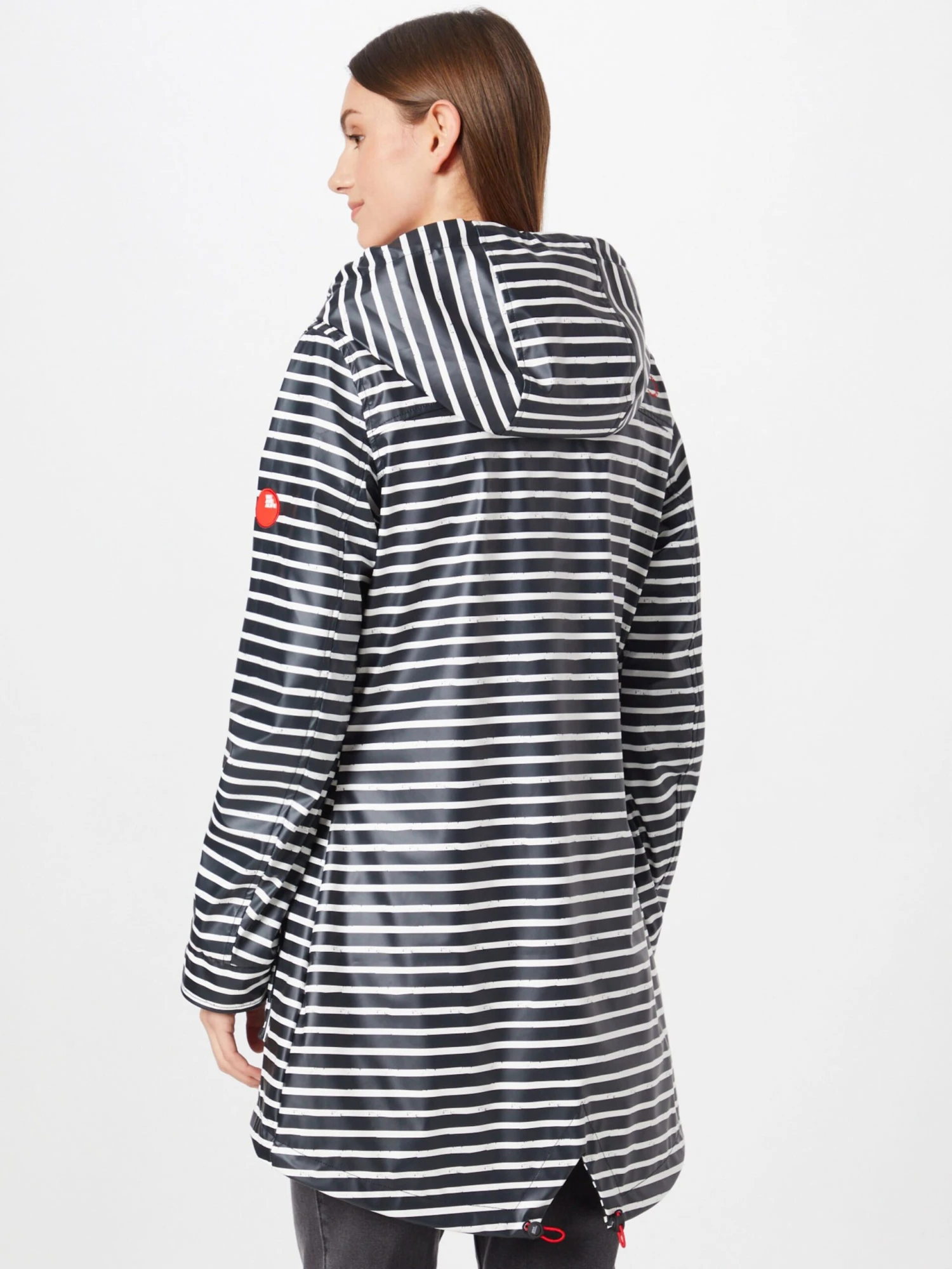 Regenmantels Tussenmantel AudreyAK Dames Marine / Wit 6 Regenmantels Tussenmantel AudreyAK Dames Marine / Wit - Afbeelding 4