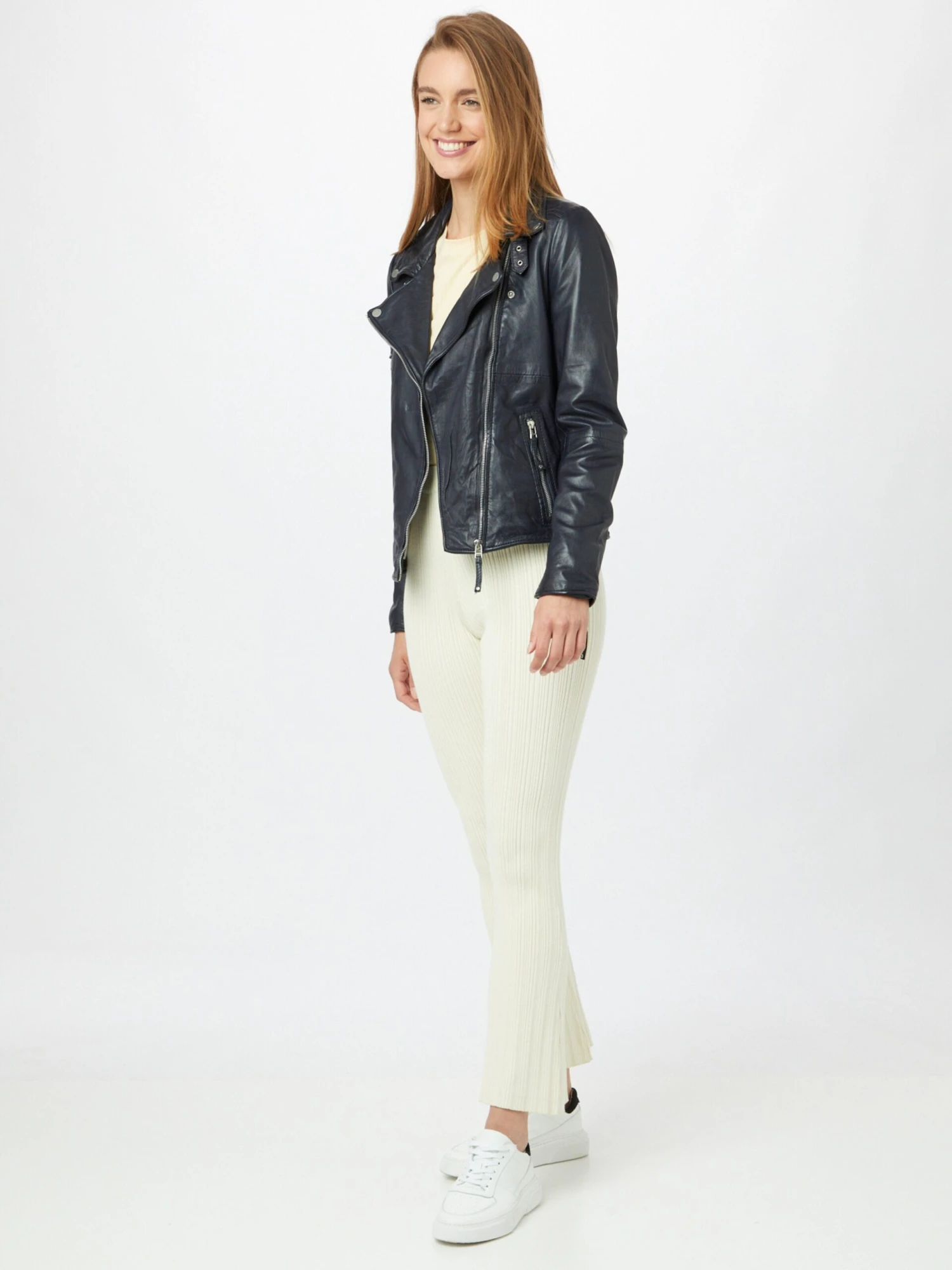 Freaky Nation Leren Jassen Tussenjas Dames Donkerblauw 7 Freaky Nation Leren Jassen Tussenjas Dames Donkerblauw - Afbeelding 5