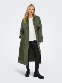 ONLY Trenchcoats Tussenmantel Dames Groen -Winterkledingwinkel Voor Dames 6f61cee0807c9a15640fcac9fc5b3876
