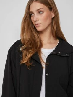 Vila Parkas Tussenparka Dames Zwart -Winterkledingwinkel Voor Dames 7045cbb6dc3ba19bbe4463eb223ec547