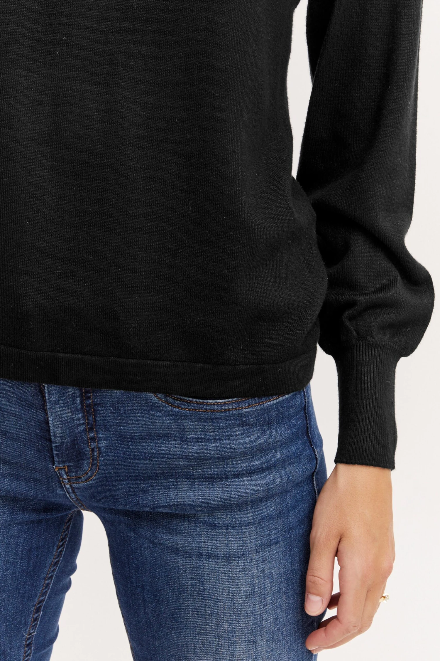 Fransa Fijngebreide Truien Trui BLUME Dames Zwart 8 Fransa Fijngebreide Truien Trui BLUME Dames Zwart - Afbeelding 6