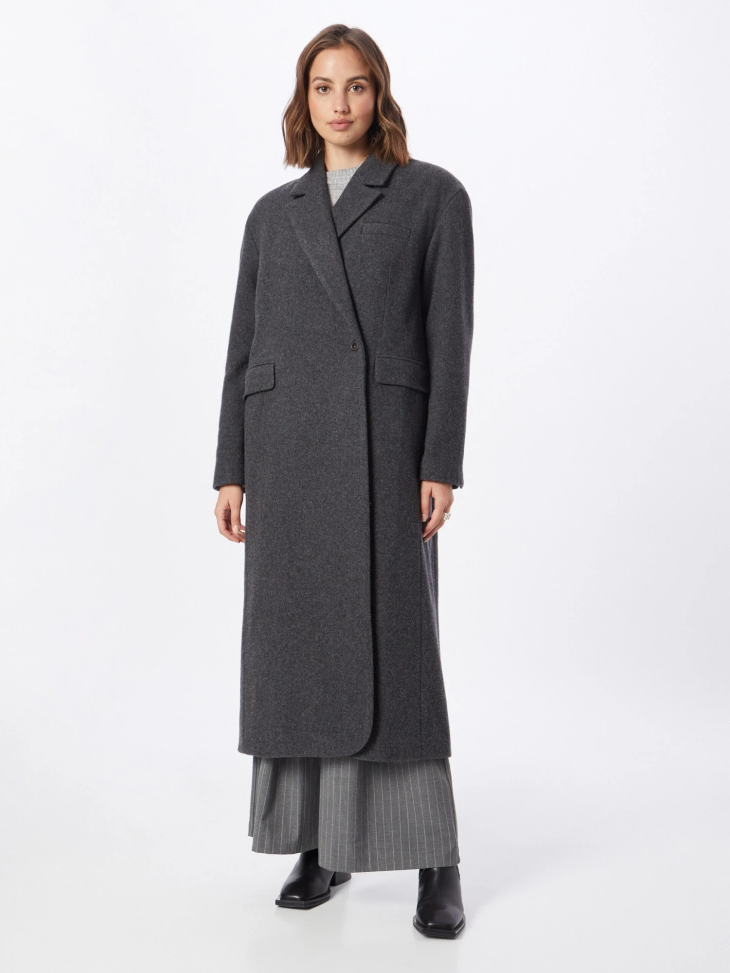 Birgitte Herskind Wollen Mantels Tussenmantel Wanda Dames Grijs Gemêleerd 5 Birgitte Herskind Wollen Mantels Tussenmantel Wanda Dames Grijs Gemêleerd - Afbeelding 3