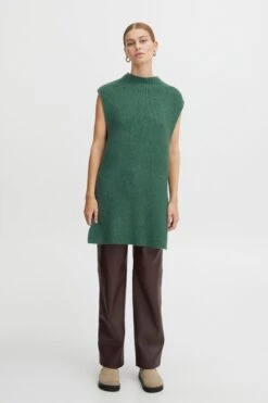 ICHI Truien Zonder Mouwen Trui Dames Groen -Winterkledingwinkel Voor Dames 721af9b82925b36775bcce55321cabc6