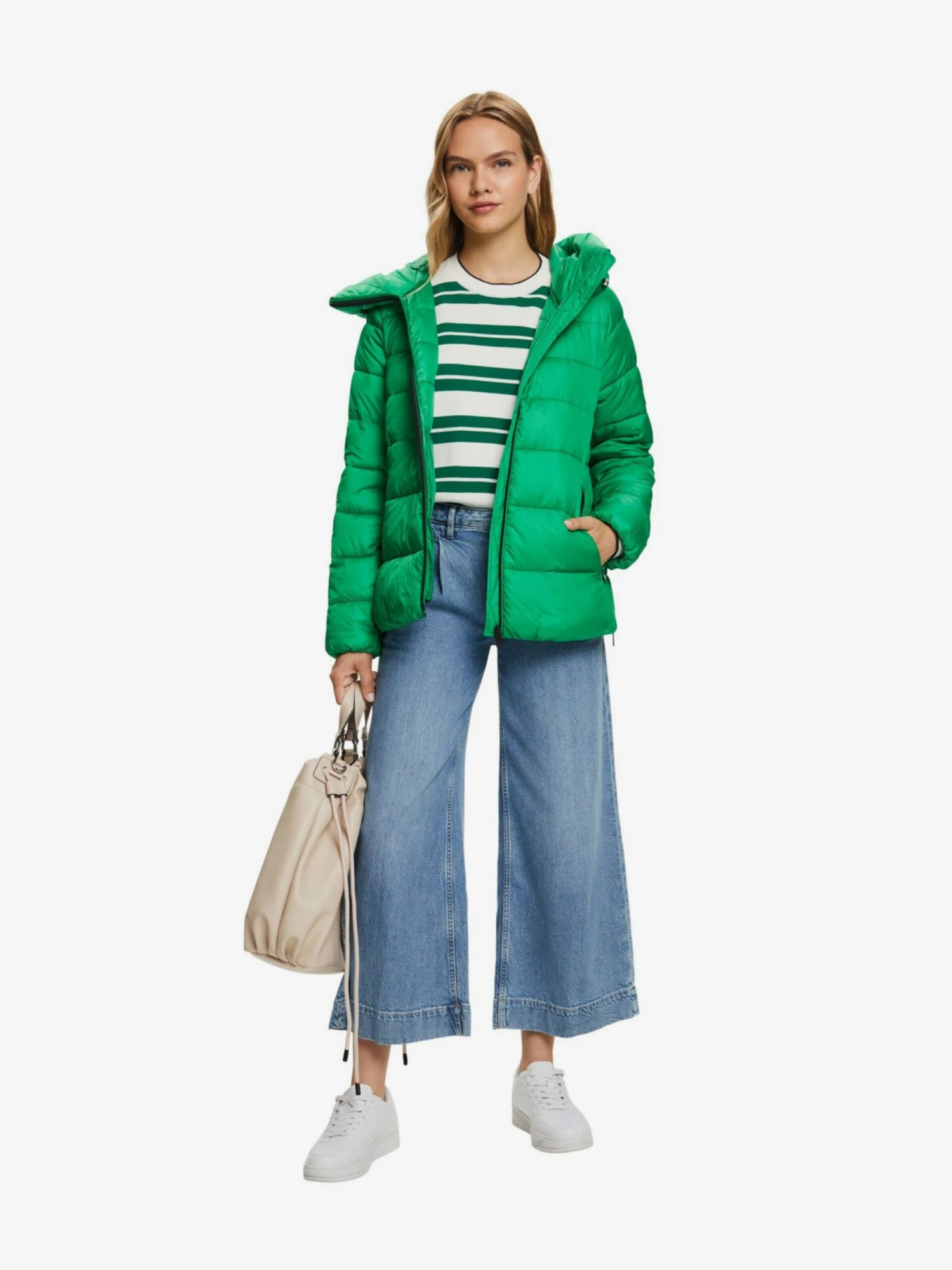 ESPRIT Gewatteerde Jassen Winterjas Dames Groen 6 ESPRIT Gewatteerde Jassen Winterjas Dames Groen - Afbeelding 4