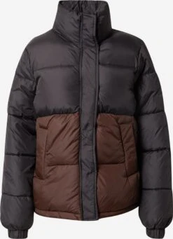 B.young Winterjassen Winterjas Bomina Dames Donkerbruin / Zwart