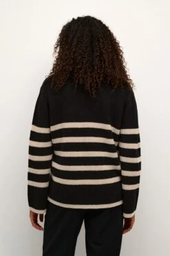 Kaffe Fijngebreide Truien Trui KAirina Dames Zwart -Winterkledingwinkel Voor Dames 75d484a37018f8f64073909c124ac566