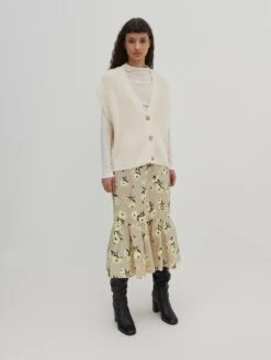 EDITED Vesten Gebreide Bodywarmer Sienna Dames Offwhite -Winterkledingwinkel Voor Dames 77cbcbd51cbadadaa87b90dceeb0b89d