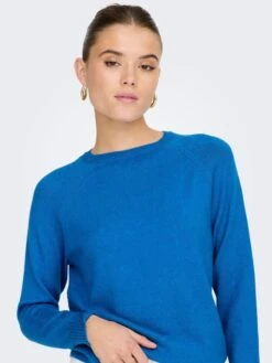 ONLY Basic Truien Trui Dames Blauw -Winterkledingwinkel Voor Dames 7807030bd240fe9e88ea1765f8ed4f64