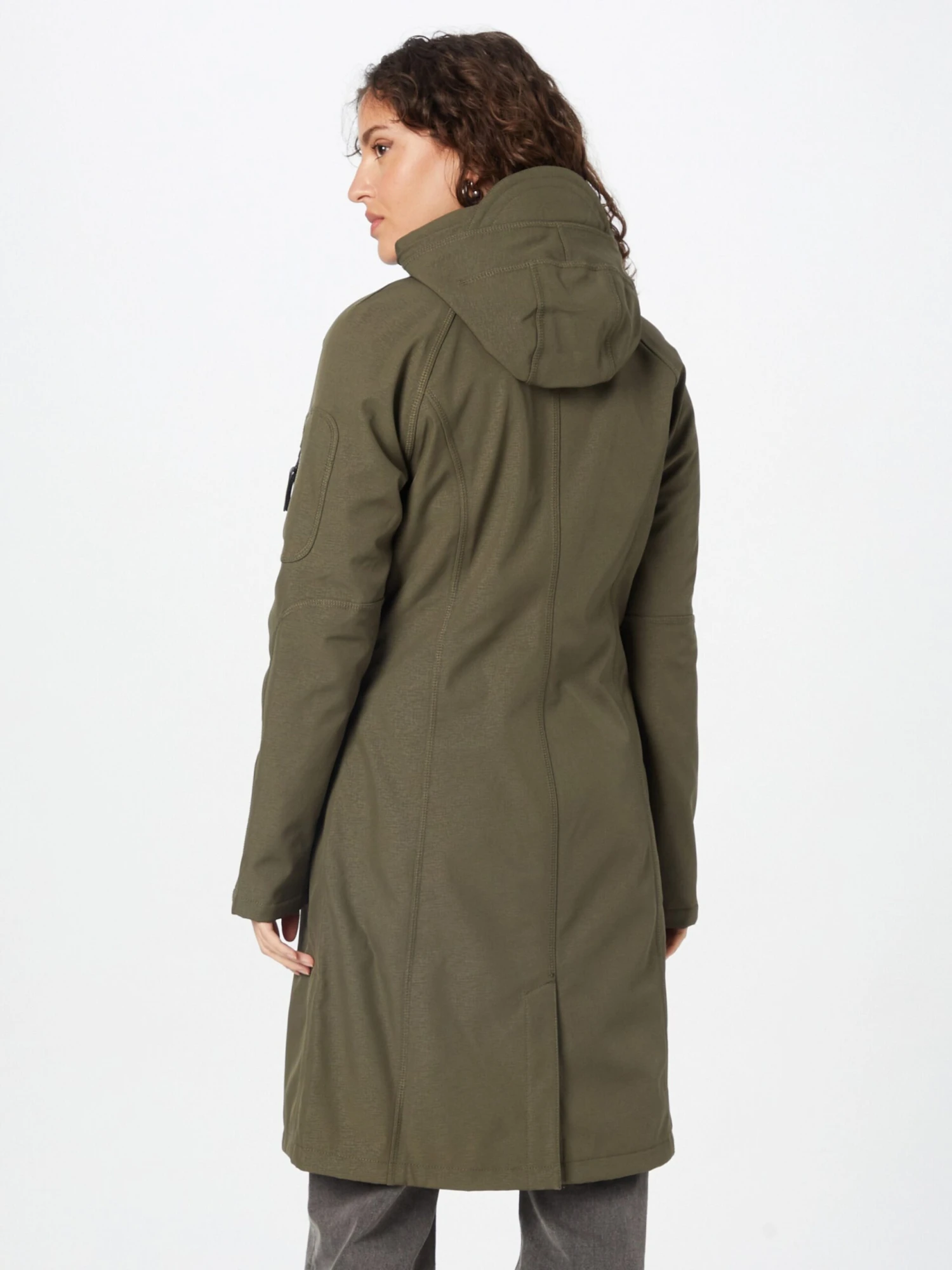 ILSE JACOBSEN Regenmantels Tussenmantel Dames Kaki 6 ILSE JACOBSEN Regenmantels Tussenmantel Dames Kaki - Afbeelding 4