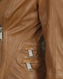 Maze Leren Jassen Tussenjas Chrystal Dames Cognac -Winterkledingwinkel Voor Dames 7fd08e368a8d45dae8516430b05e5c23