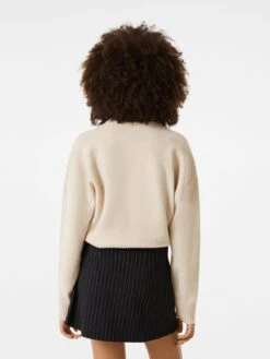 BERSHKA Vesten Gebreid Vest Dames Sand -Winterkledingwinkel Voor Dames 80093c28d26c91de77e1946d863fd90e