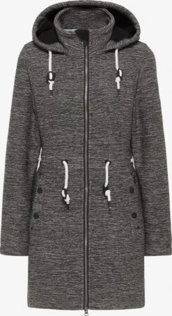 ICEBOUND Lange Vesten Gebreide Mantel Dames Grafiet
