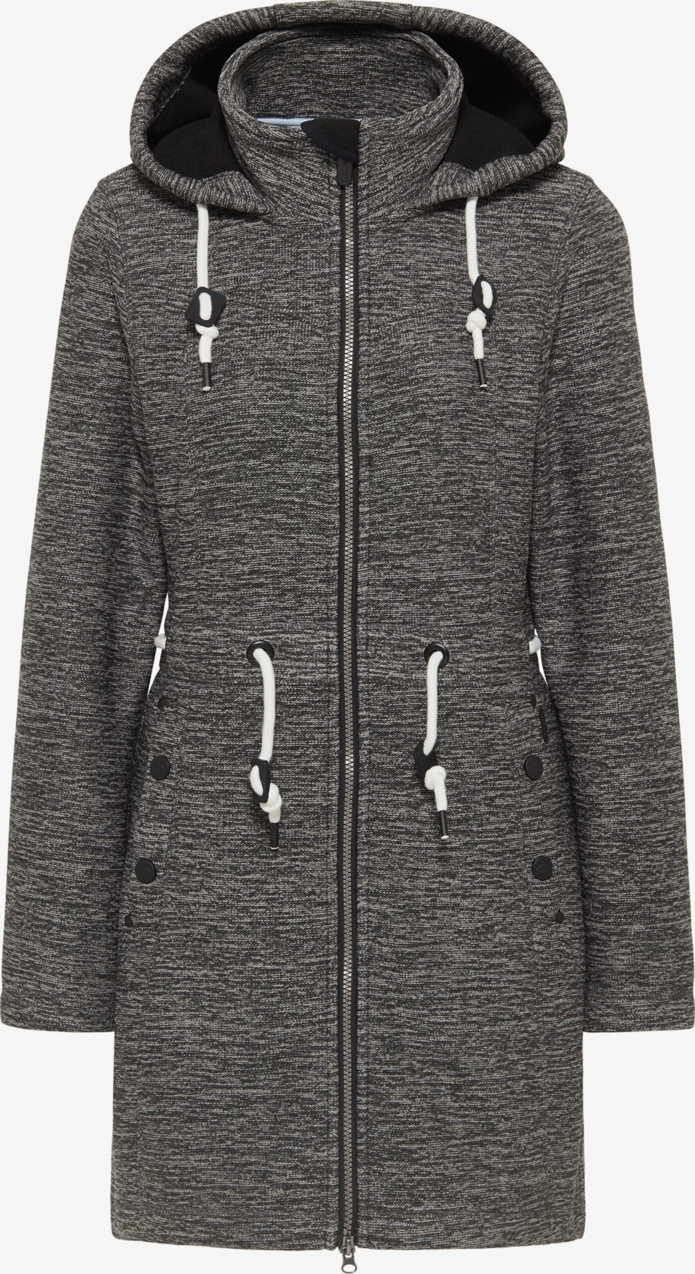 ICEBOUND Lange Vesten Gebreide Mantel Dames Grafiet 3 ICEBOUND Lange Vesten Gebreide Mantel Dames Grafiet