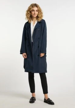 Trenchcoats Tussenmantel Dames Ultramarine Blauw -Winterkledingwinkel Voor Dames 842ce7c75ac86aeac2a70d3eb98dae00