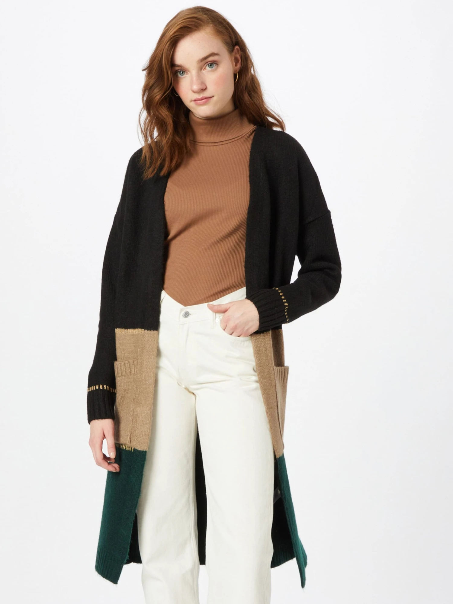 Lange Vesten Gebreide Mantel Adriana Dames Gemengde Kleuren 5 Lange Vesten Gebreide Mantel Adriana Dames Gemengde Kleuren - Afbeelding 3