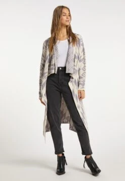 IZIA Lange Vesten Gebreide Mantel Dames Crème -Winterkledingwinkel Voor Dames 84d3d3702ee5596f7391fd6559f6d370