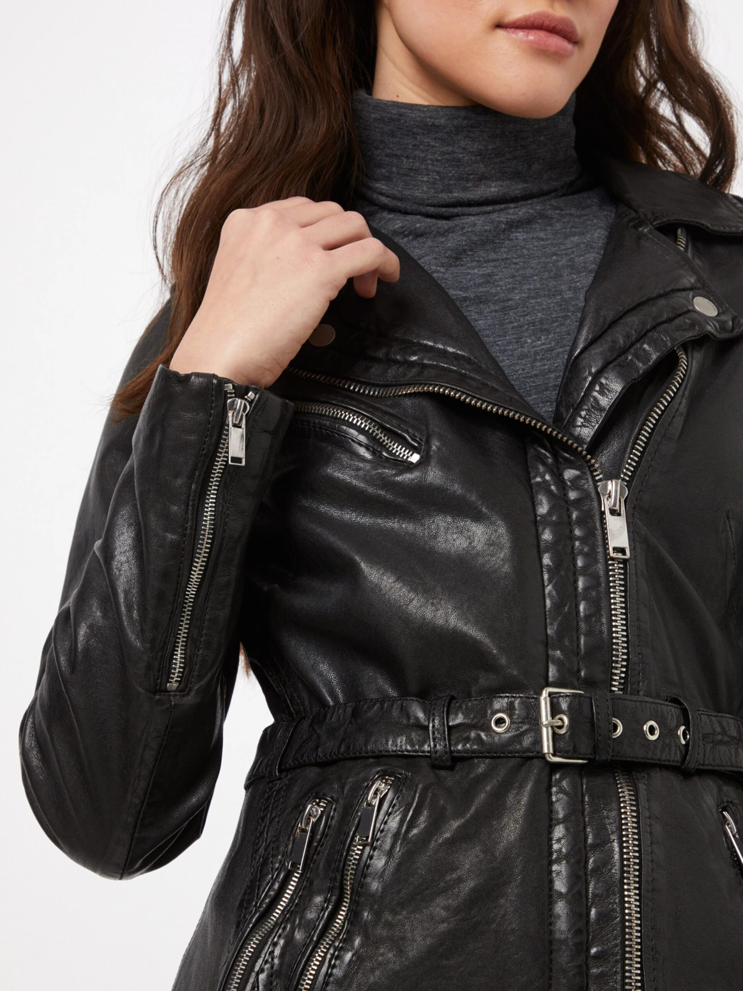 Freaky Nation Leren Jassen Tussenjas My Passion Dames Zwart 4 Freaky Nation Leren Jassen Tussenjas My Passion Dames Zwart - Afbeelding 2