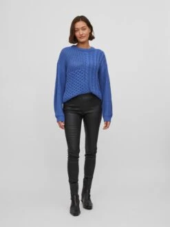 Vila Basic Truien Trui Kana Dames Donkerblauw -Winterkledingwinkel Voor Dames 8d840895ec710dc823764bf6b06983de